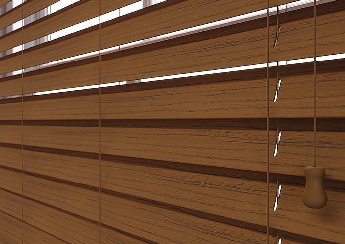 Ecowood, Honey Teak Fine Grain - Motorised Venetian Blind - Image 4